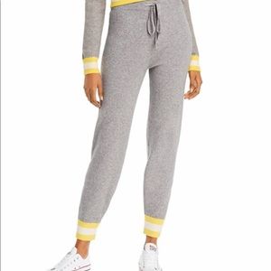 Madeleine Thompson X AQUA cuff striped jogger pant